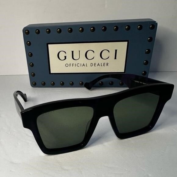 Gucci Men's GG0962Sm Acetate Rectangle Sunglasses - Picture 8 of 15